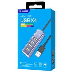 Kaku KSC-383 4x USB HUB adapter, siva