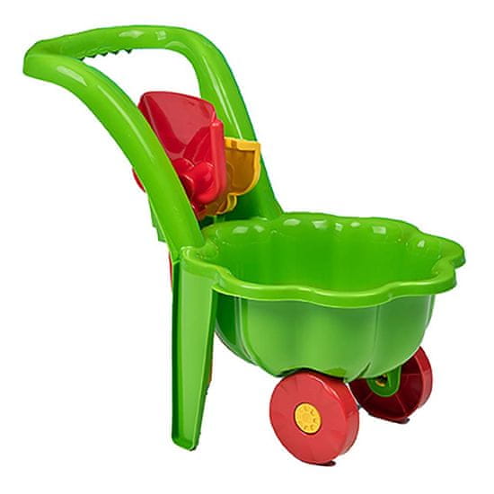 BAYO Otroško vrtno kolo z lopato in grabljami Daisy green