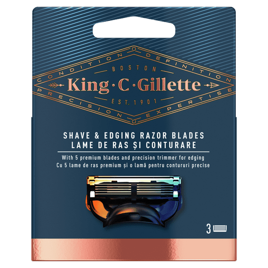 Gillette King C. Brivna glava za britje in oblikovanje x3
