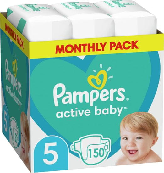 Pampers plenice Active Baby 5 Junior (11-16 kg) 150 kosov