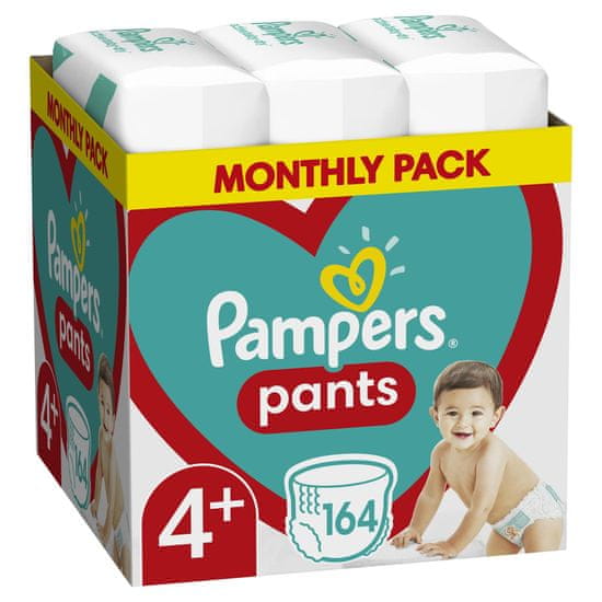 Pampers plenice Pants Maxi+ vel. 4+ (164 kosov) - plenice (9-15 kg) - Mesečni paket - Poškodovana embalaža