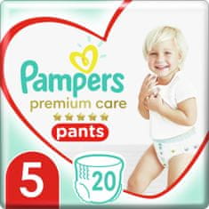 Pampers hlačne plenice Premium Care Pants 5 (12-17 kg) Carry Box 20 kosov
