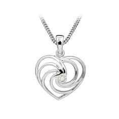 Silver Cat Romantična ogrlica iz srca s cirkonom SC408