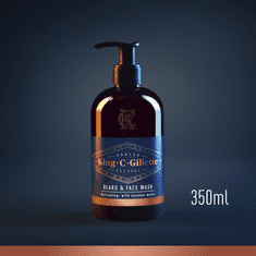 Gillette King C. moška emulzija za umivanje obraza in brade, 350 ml