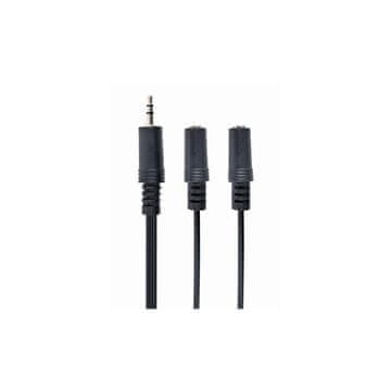 CABLEXPERT Avdio kabel 1x 3.5mm M - 2x 3.5mm Ž 10cm