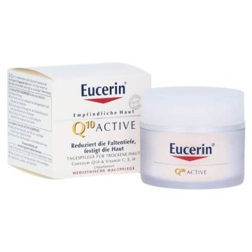 Eucerin gladilna dnevna krema proti gubam za občutljivo kožo Q10 Active, 50 ml
