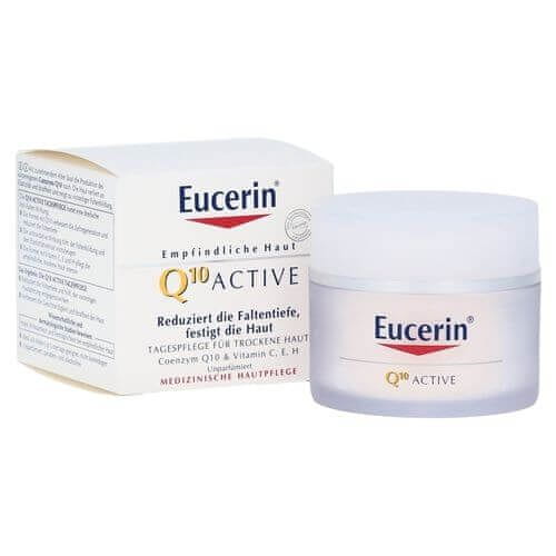 Eucerin gladilna dnevna krema proti gubam za občutljivo kožo Q10 Active, 50 ml