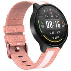 EPICO Canvas Strap pašček za pametno uro Xiaomi Mi Watch, svetlo roza