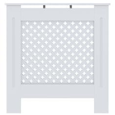 Vidaxl Pokrov za radiator MDF bel 78 cm