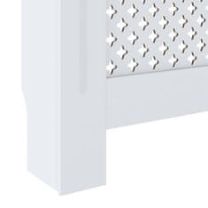 Vidaxl Pokrov za radiator MDF bel 78 cm