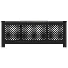 Vidaxl Pokrov za radiator črn MDF 205 cm