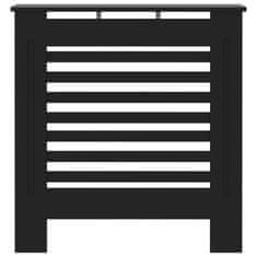 Greatstore Pokrov za radiator MDF črn 78 cm