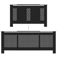 Vidaxl Pokrov za radiator črn MDF 205 cm