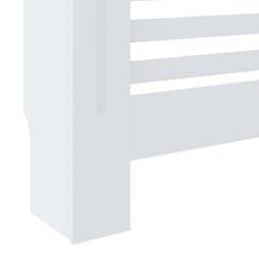 Vidaxl Pokrov za radiator MDF bel 78 cm