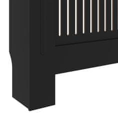 Greatstore Pokrov za radiator črn MDF 205 cm