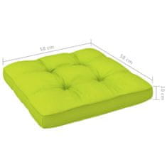 Vidaxl Blazina za kavč iz palet svetlo zelena 58x58x10 cm
