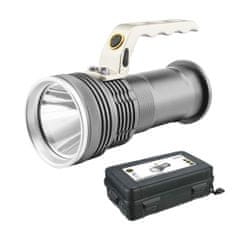 ENTAC ALU ročna svetilka IP65 5W 2x18650 s polnilnikom