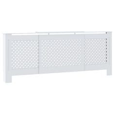 Greatstore Pokrov za radiator MDF bel 205 cm