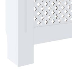 Greatstore Pokrov za radiator MDF bel 205 cm