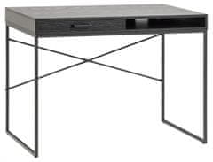 Design Scandinavia Delovna miza Seaford, 110 cm, MDF, črna