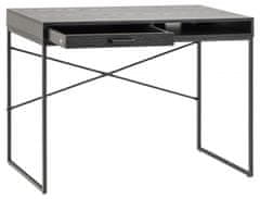 Design Scandinavia Delovna miza Seaford, 110 cm, MDF, črna