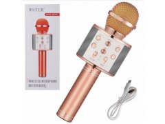 Karaoke bluetooth mikrofon z zvočnikom, zlati E-227-GO