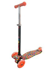 Tri kolesni skiro MAXI SCOOTER z lučkami v kolesih, BONBON, roza H-049-BOR