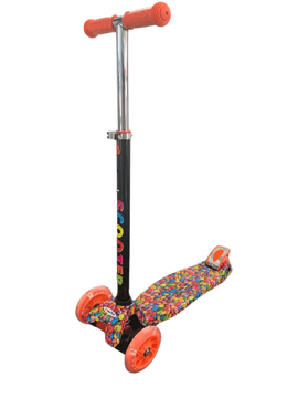 MTR Tri kolesni skiro MAXI SCOOTER z lučkami v kolesih, BONBON, roza H-049-BOR