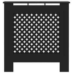 Vidaxl Pokrov za radiator MDF črn 78 cm