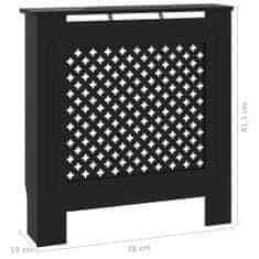 shumee Pokrov za radiator MDF črn 78 cm