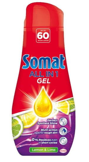 Somat All in One Lemon Gel, 1080 ml, 60 pranj