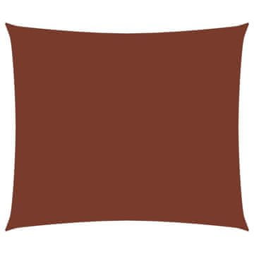 Vidaxl Senčno jadro oksford blago pravokotno 6x7 m terakota