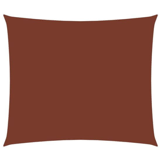 Vidaxl Senčno jadro oksford blago pravokotno 6x7 m terakota