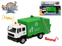 Mikro Trading 15 cm kovinski tovornjak za smeti s svetlobo in zvokom