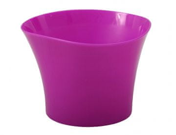 Pokrov za cvetlični lonec PRIMULE plastični d12x9cm, vijolično-rožnate barve