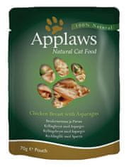 Applaws Cat caps. piščančje prsi in šparglji 70 g