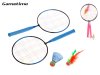 Gametime loparčki za badminton 44x22 cm 2 kosa z lončki 2 kosa - mešanica barv (roza, modra)