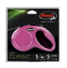 Croci FLEXI Classic New S povodec 5m/12kg roza