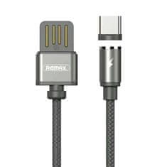 REMAX Gravity RC-095a magnetni USB / USB Type C kabel 1M 2.1A Črna