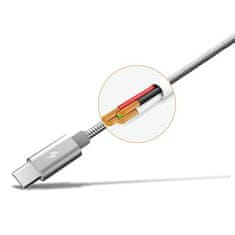 REMAX RC-080a Silver Serpent kabel USB / USB-C 2.1A 1m, srebrna
