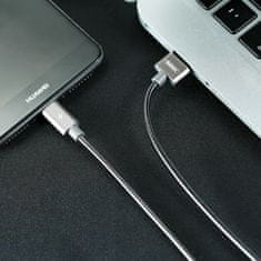 REMAX RC-080a Silver Serpent kabel USB / USB-C 2.1A 1m, črna