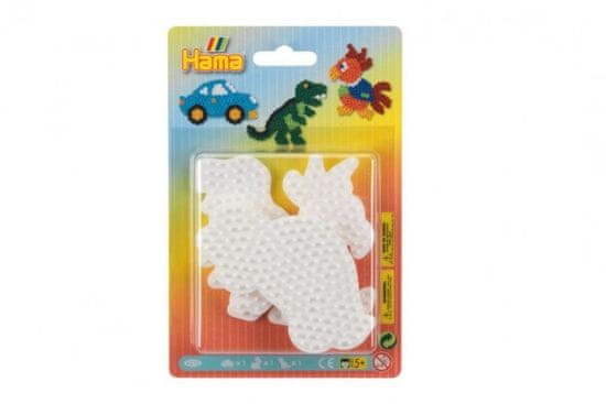 Hama Podloga za likanje kroglic MIDI avto, papiga, dinozaver plastika