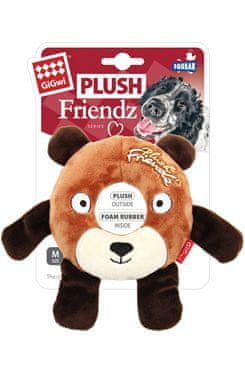GiGwi Igrača pes Plush Friendz medvedek z gumijastim obročem