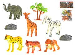 Safari živali 10 cm 6 kosov z dodatki