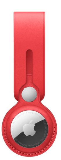 Apple AirTag Leather Loop obesek za ključe, rdeč (MK0V3ZM/A)