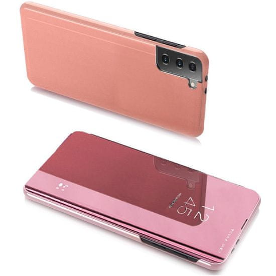 MG Clear View knjižni ovitek za Samsung Galaxy S21 Plus 5G, roza
