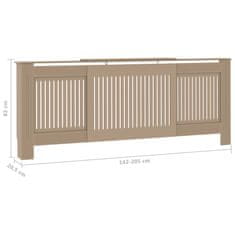 Vidaxl Pokrov za radiator MDF 205 cm