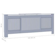 Vidaxl Pokrov za radiator MDF siv 205 cm