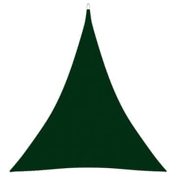 Vidaxl Senčno jadro oksford blago trikotno 4x5x5 m temno zeleno