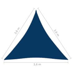 Vidaxl Senčno jadro oksford blago trikotno 3,6x3,6x3,6 m modro